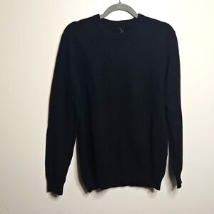Club Room Cashmere Sweater Crew Neck Size Medium Black EUC